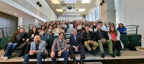 El profesor Christian Sturm (centro) en Colombia, en diálogo con socios internacionales (Foto: THI).