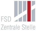 Quelle: FSD Abbildung des FSD Logos mit vier grauen Balken und einem roten Balken