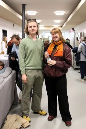 Zwei, die das Thema Nachhaltigkeit umtreibt: Lukas Schorer und Nina Vogel (Foto: THI).