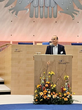 THI-Professor Christian Facchi schilderte die Zukunft der Professorinnen und Professorengewinnung aus Sicht des Wissenschaftsrats (Foto: Tanja Engelbert/THI).
