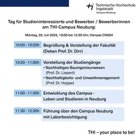 Campusluft schnuppern leicht gemacht: Das Programm im Überblick (Bild: THI).