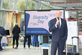 THI President Professor Walter Schober emphasized the university's self-image as a driver of equality and internationalization in the region (Photo: THI).