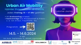 VR experiences and high-calibre speakers can be found in the virtual showroom for Urban Air Mobility (Image: IFG).